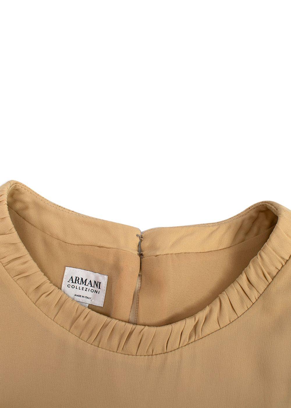 Armani Collezioni Beige Tank Top and Wide Leg Trouser Set