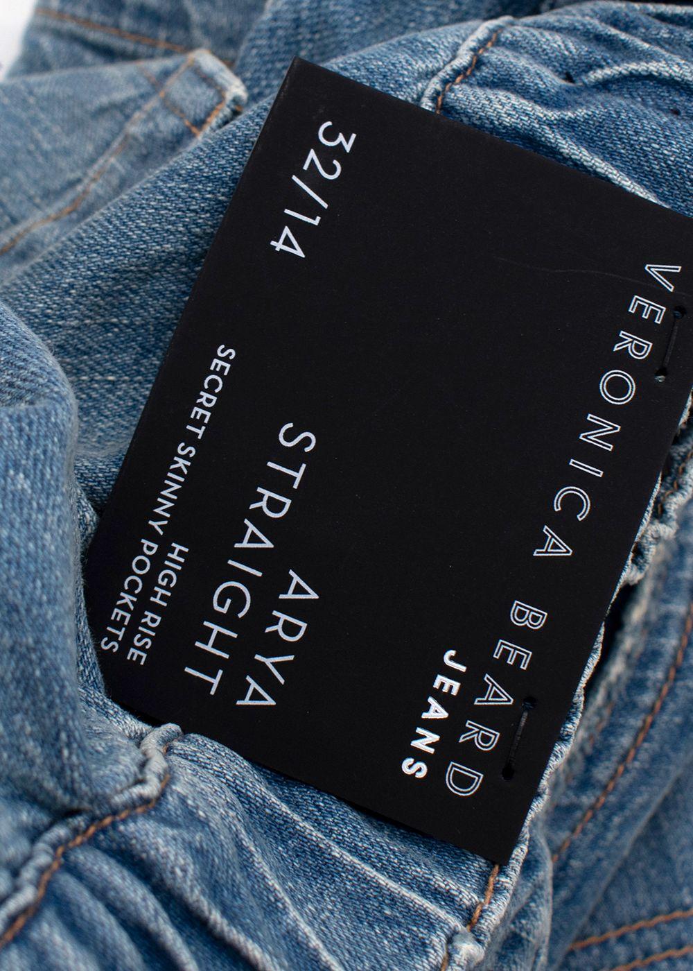 Veronica Beard Blue Waterfall Elastic Waist Arya Denim Jeans