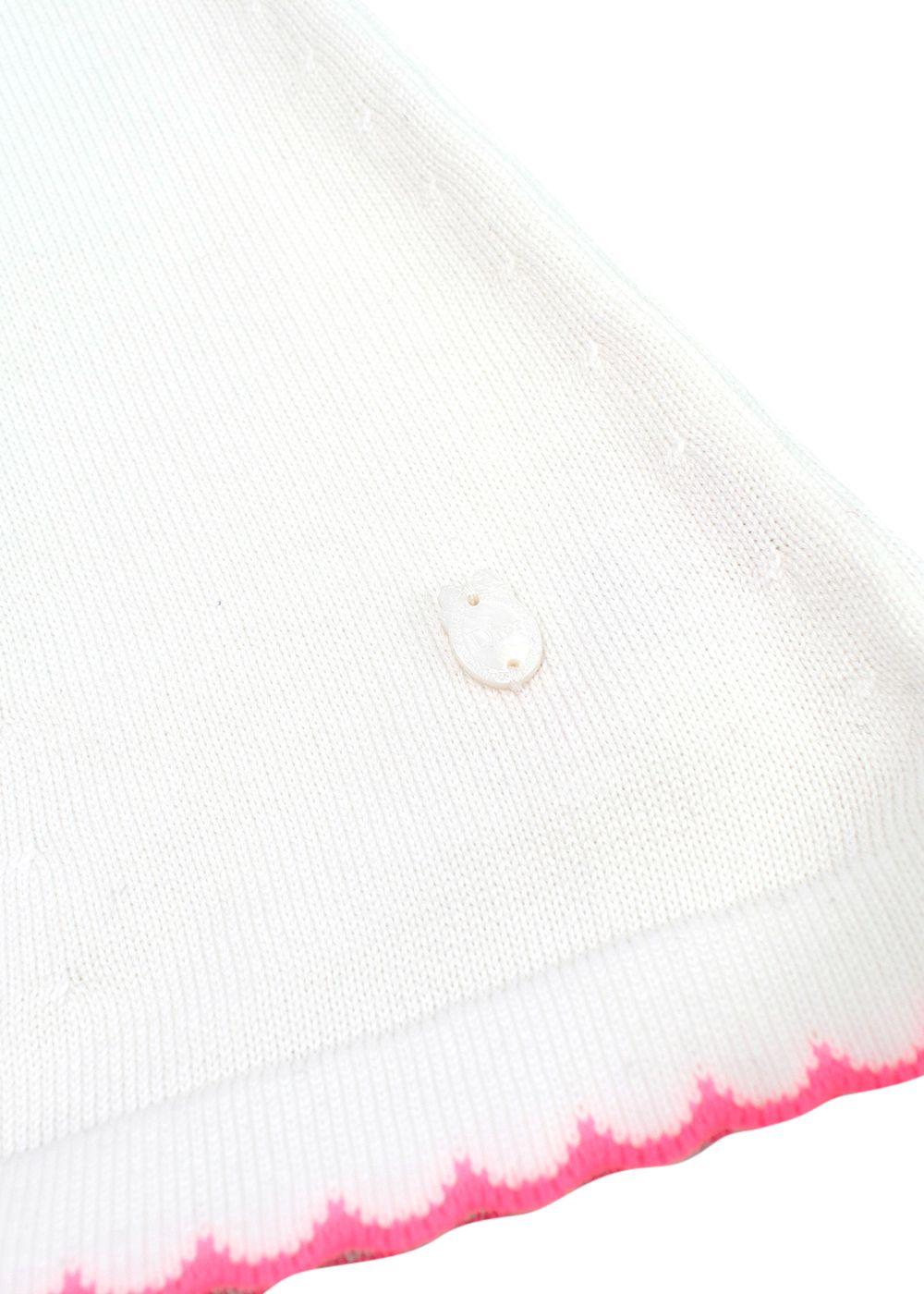Baby Dior White & Pink Strawberry Embroidery Cardigan and Dress Set