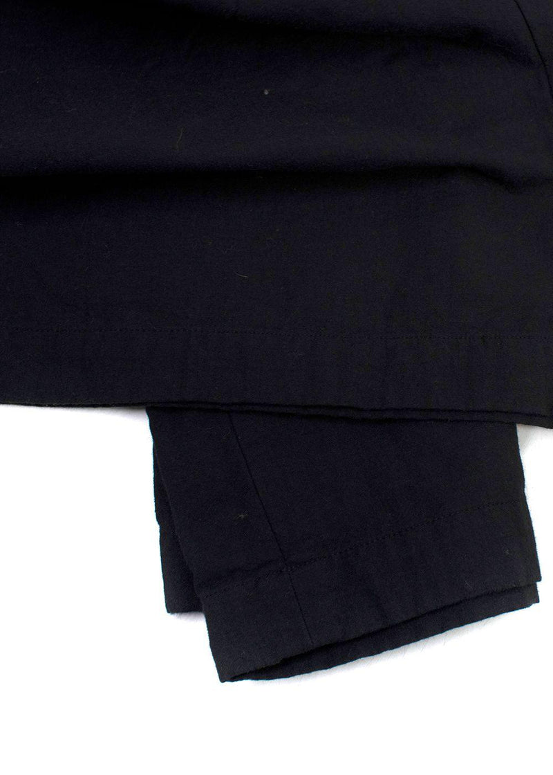 Shirin Guild Black Cotton Wide Leg Trousers