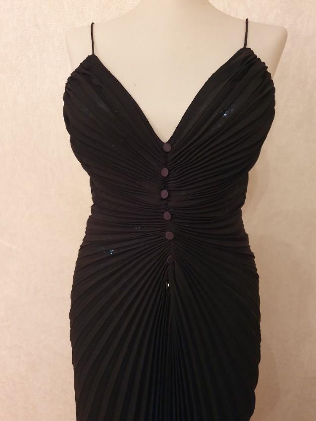 Marco cenzo De Slit Front Button Down Pleated Dress
