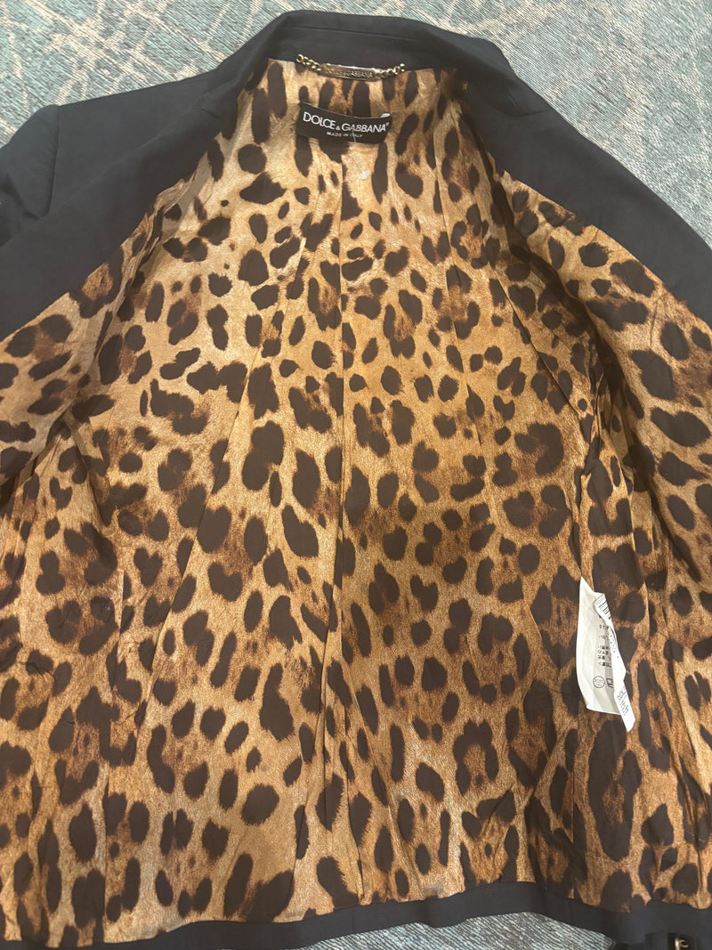 Dolce & Gabbana Black Single Breasted Blazer