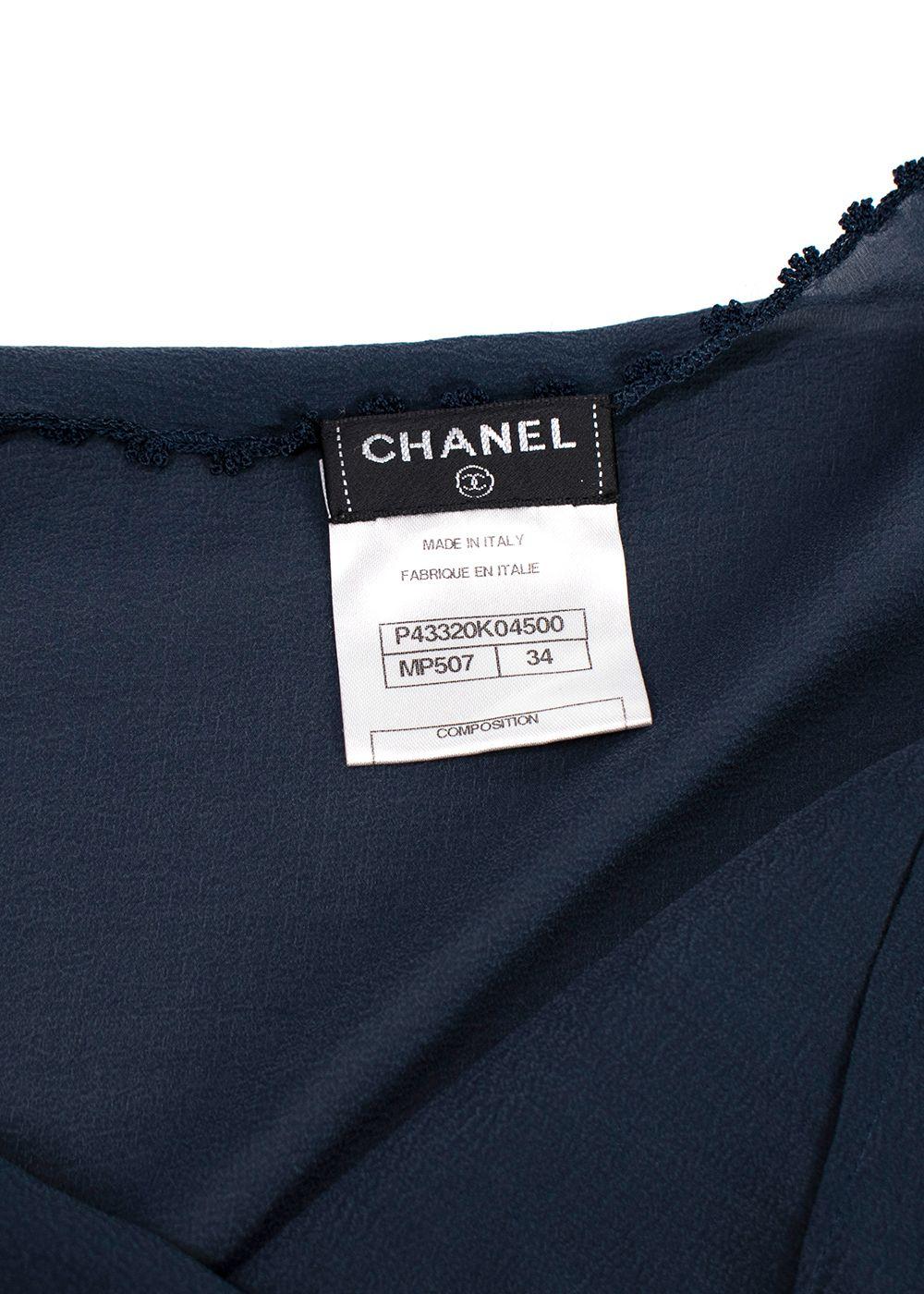 Chanel Blue Knitted Sleeveless Dress