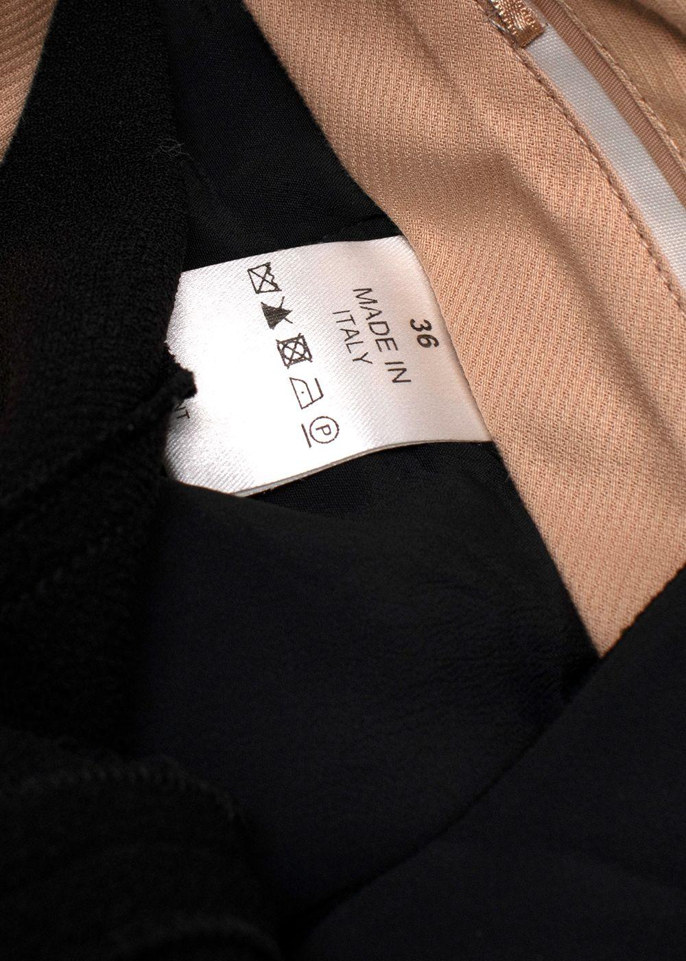 Chloe Black Crepe Trousers with Hook and Eye Closure
