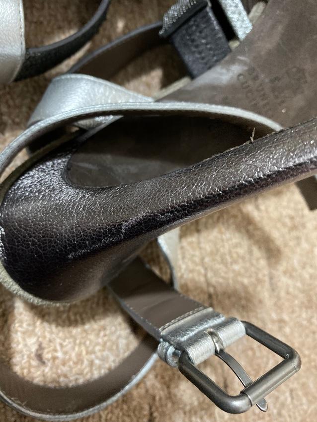 Brunello Cucinelli Strappy Metallic Sandals