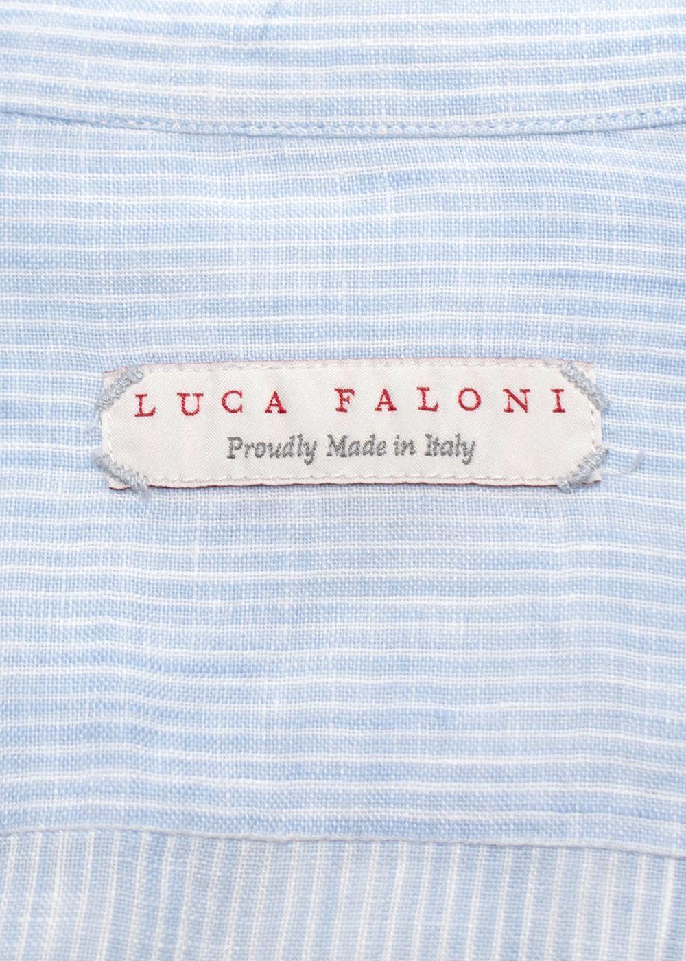 Luca Faloni Blue Fine Stripe Shirt