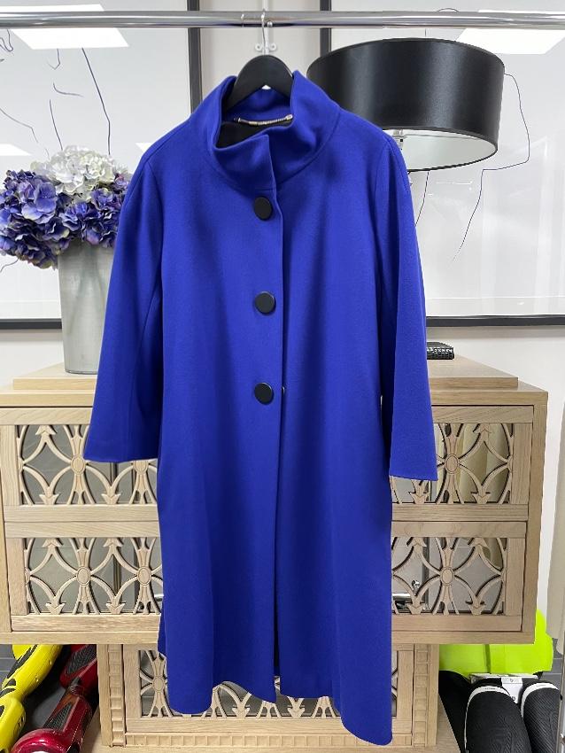 Escada Blue Fine Wool Overcoat