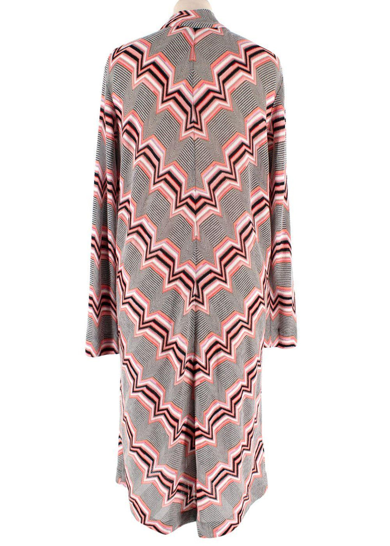 Missoni Multi Coloured Longline Wool Blend Cardigan