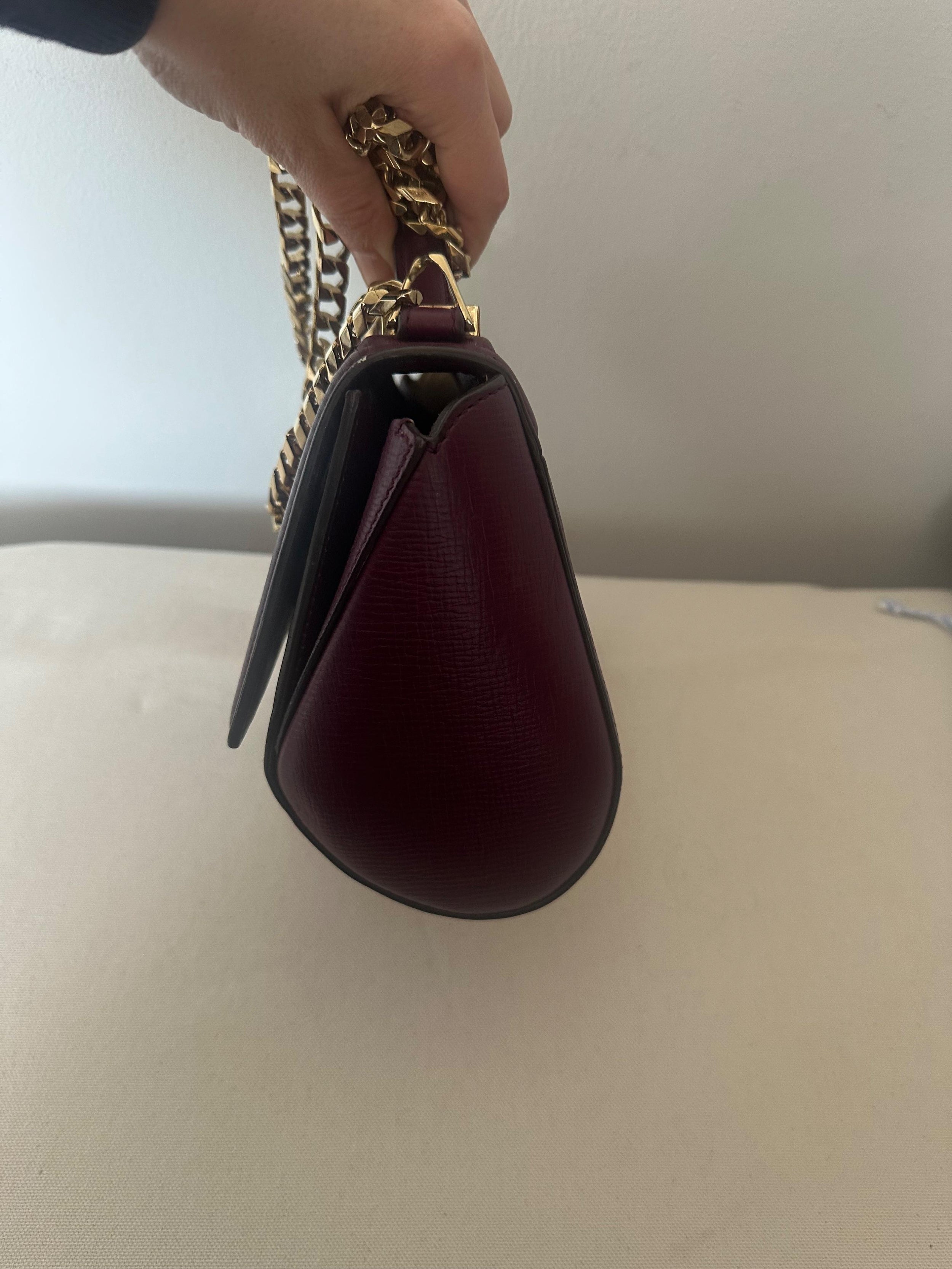 Mini Pandora Box crossbody with Gold Chain