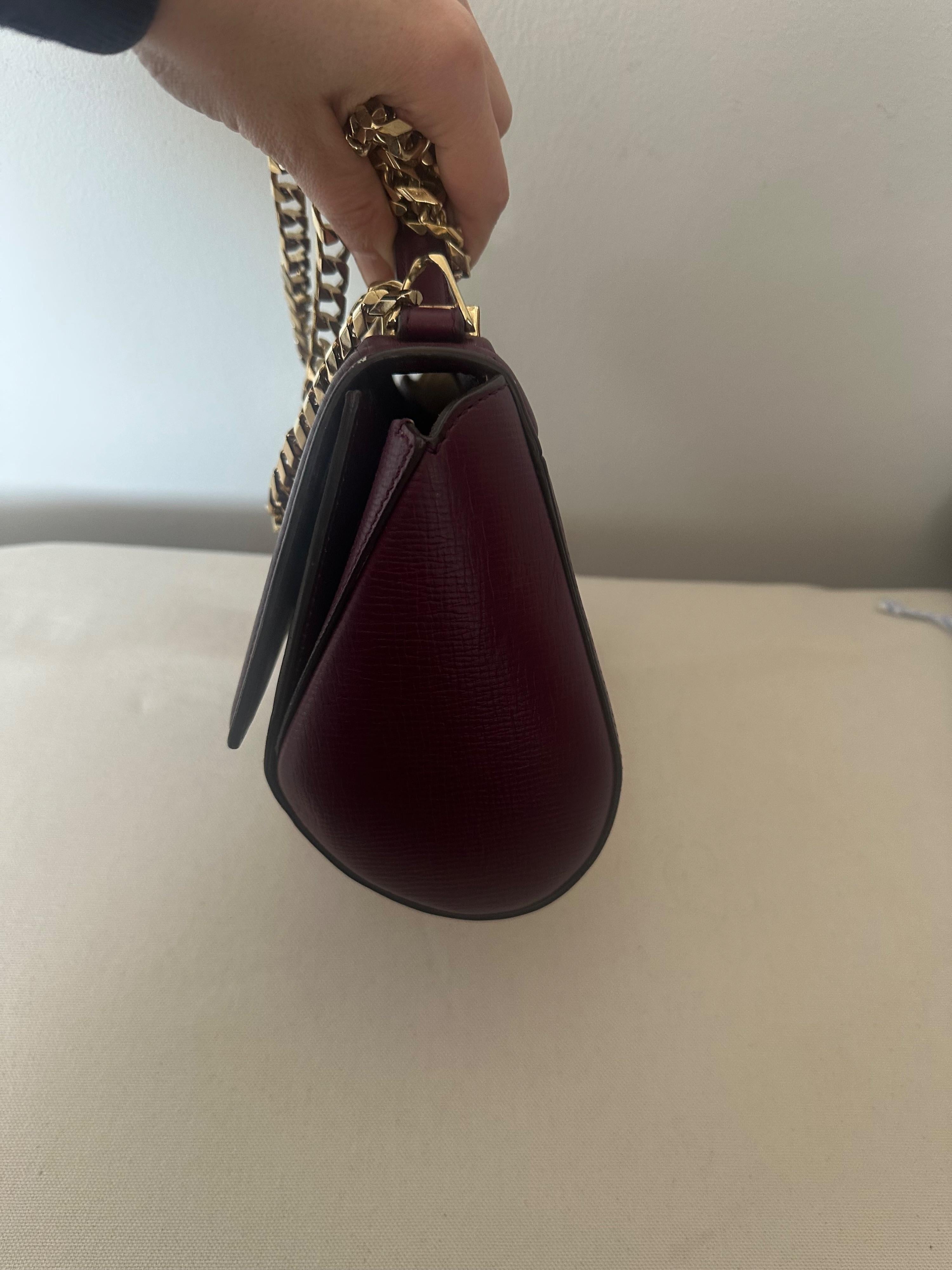 Mini Pandora Box crossbody with Gold Chain