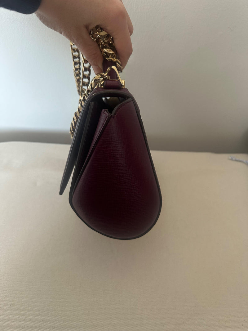 Mini Pandora Box crossbody with Gold Chain