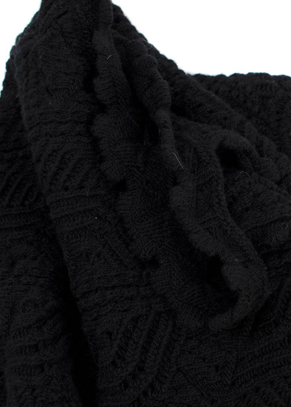 Saint Laurent Black Crochet Crop Top