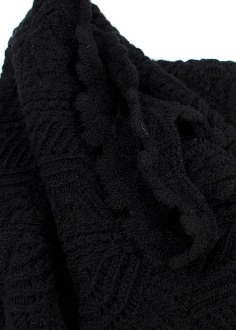 Saint Laurent Black Crochet Crop Top