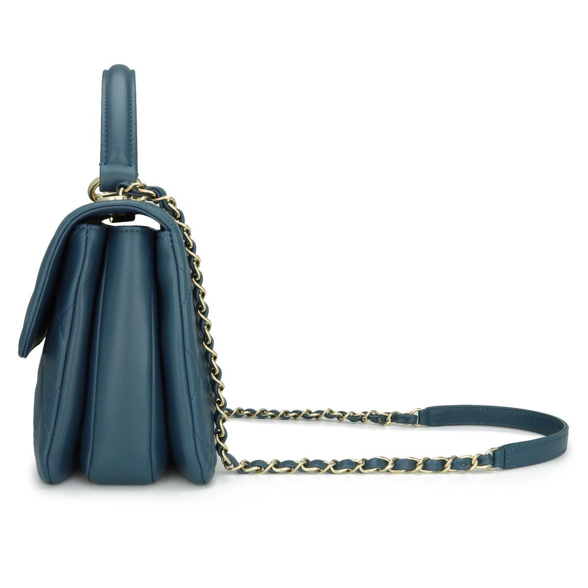 Chanel Blue Lambskin Trendy Bag