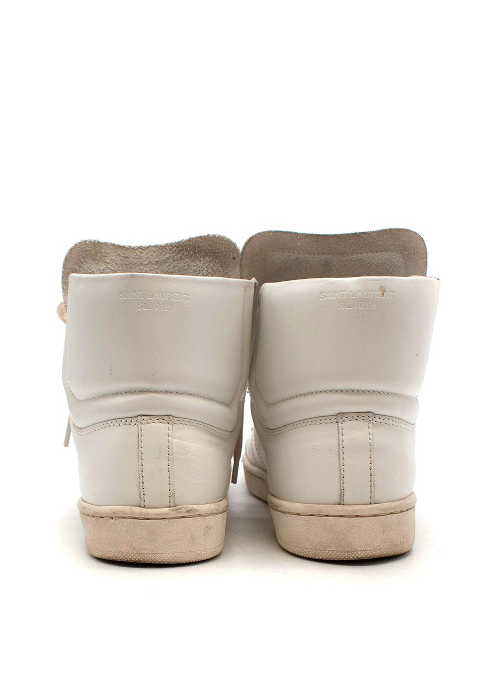 White leather Court Classic SL/01 high top trainers
