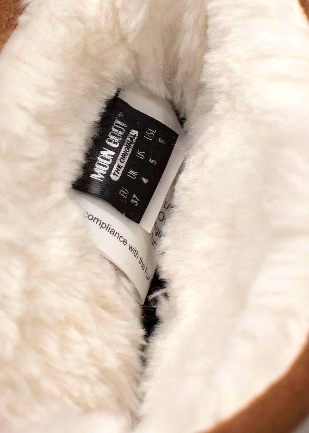 Moon Boot LAB69 Dark Side Low Cream Shearling Boots