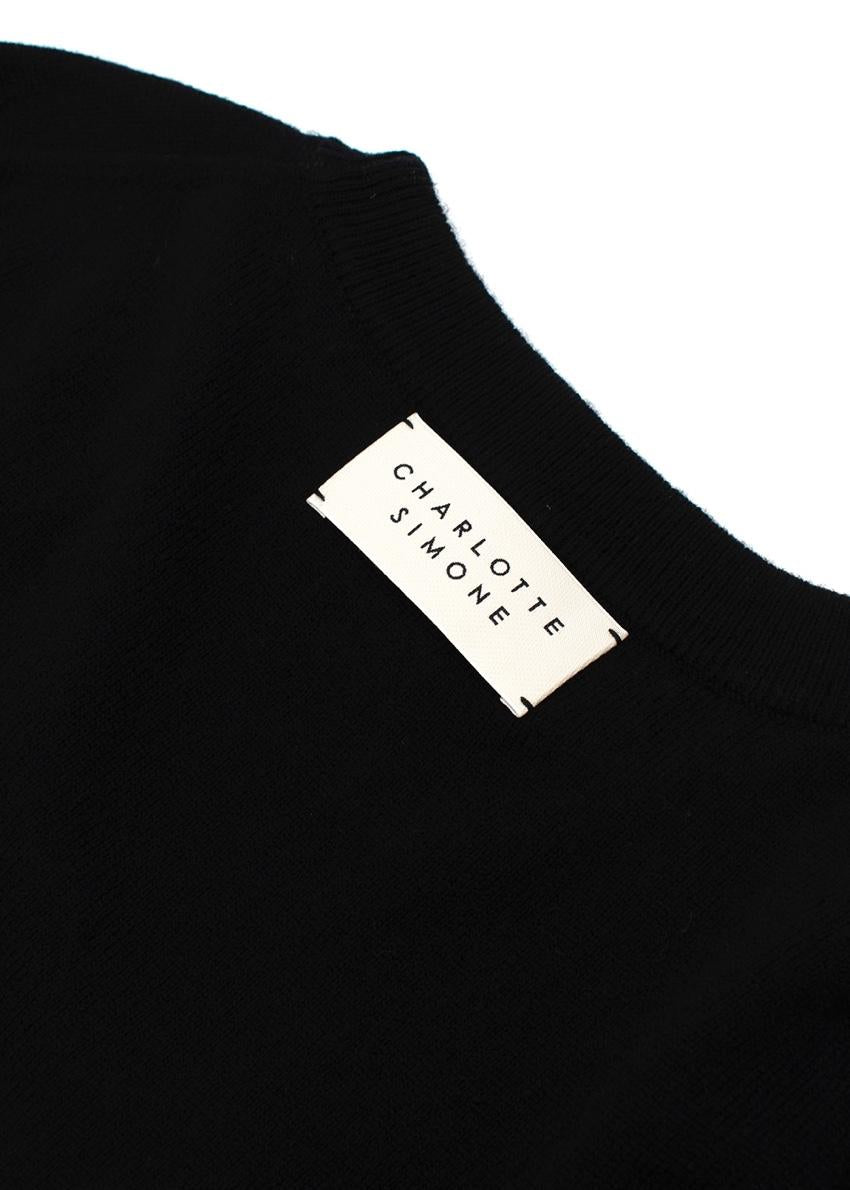 Charlotte Simone Black Cashmere-Blend 'Hey Elizabeth' Sweater