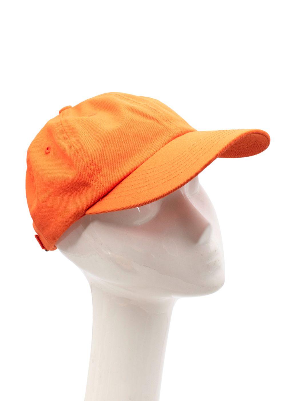 Orange Cotton Logo Baseball Cap