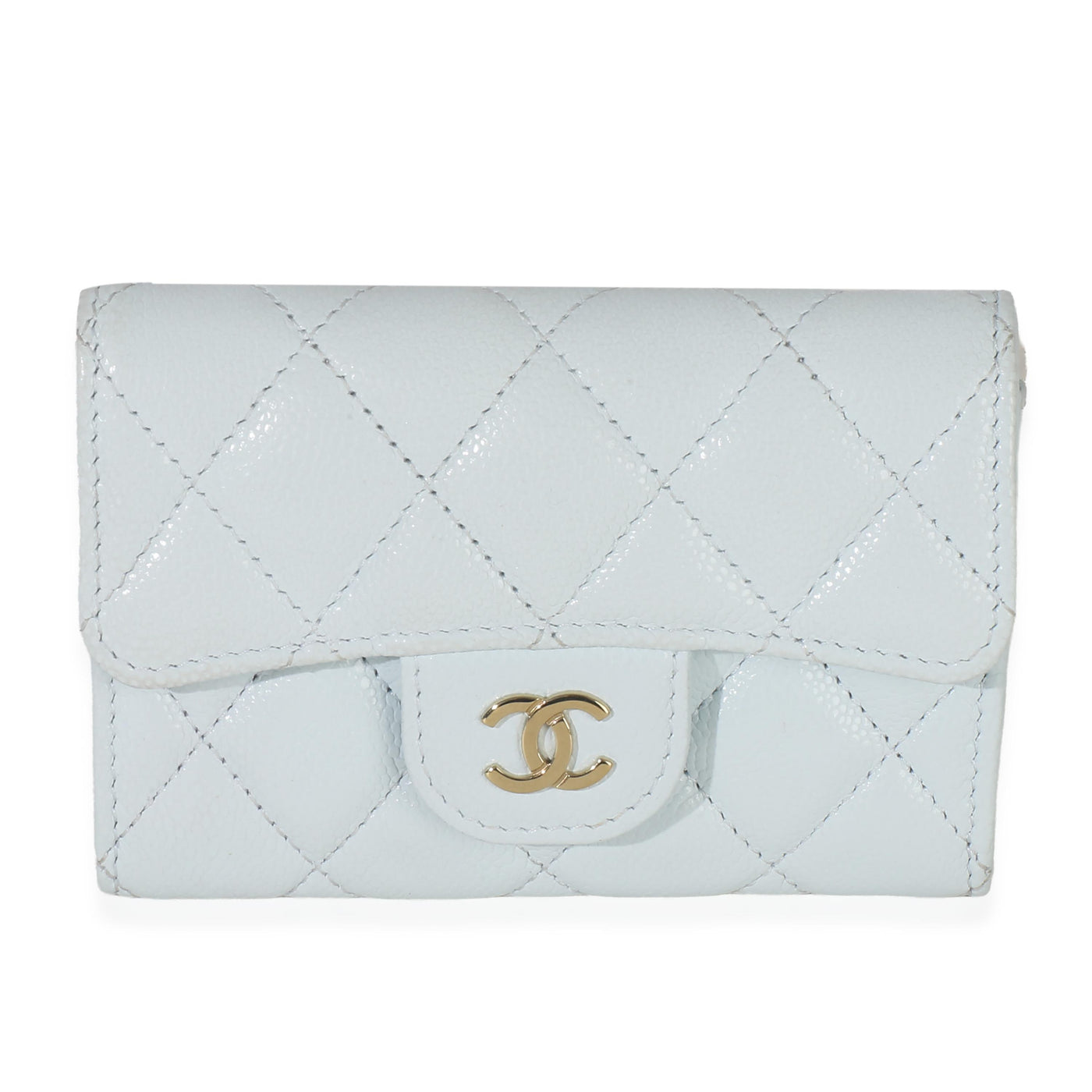 Chanel  Quilted Caviar Flap Card Holder