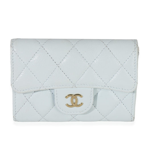 Chanel  Quilted Caviar Flap Card Holder