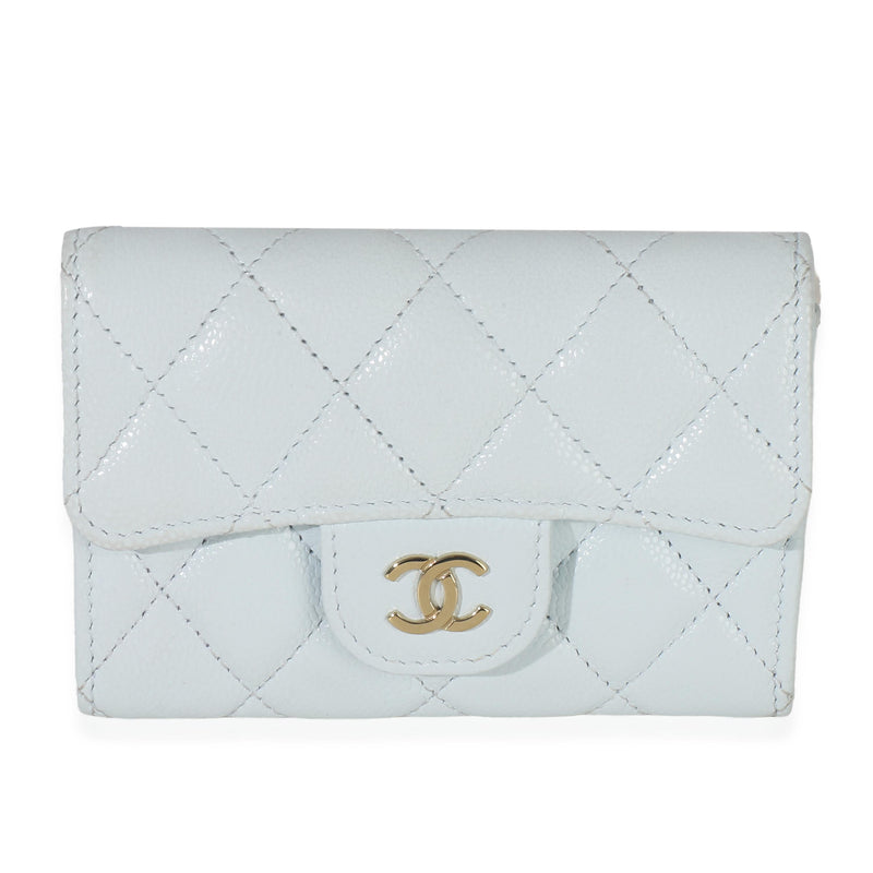 Chanel  Quilted Caviar Flap Card Holder