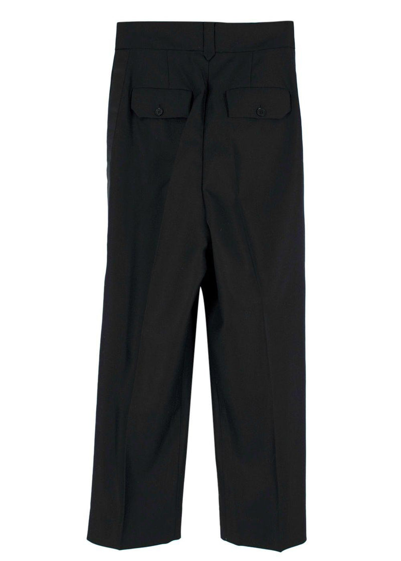 Racil Classic Black Wool Suit Trousers