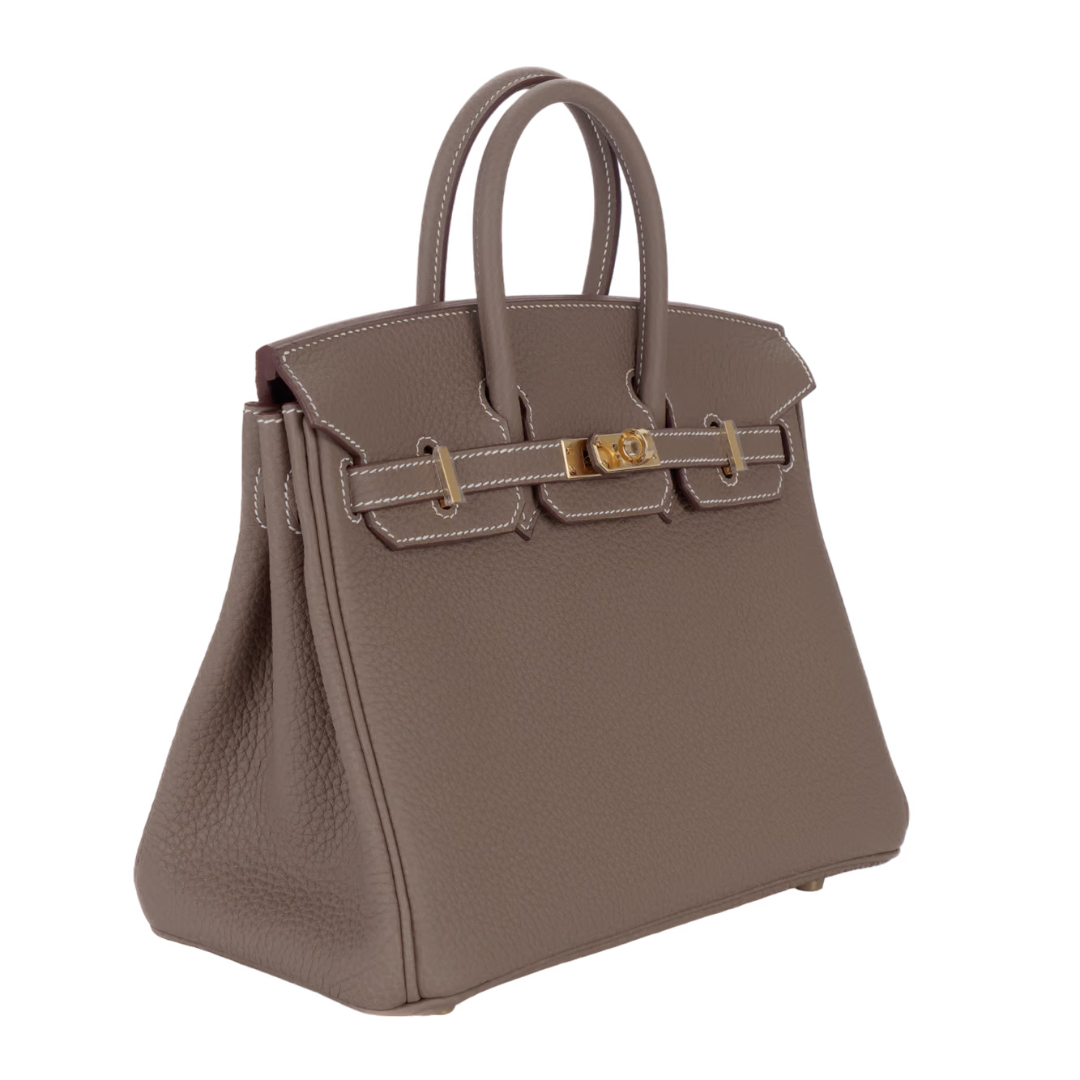 Hermès Birkin 25cm Togo Etoupe Gold Hardware