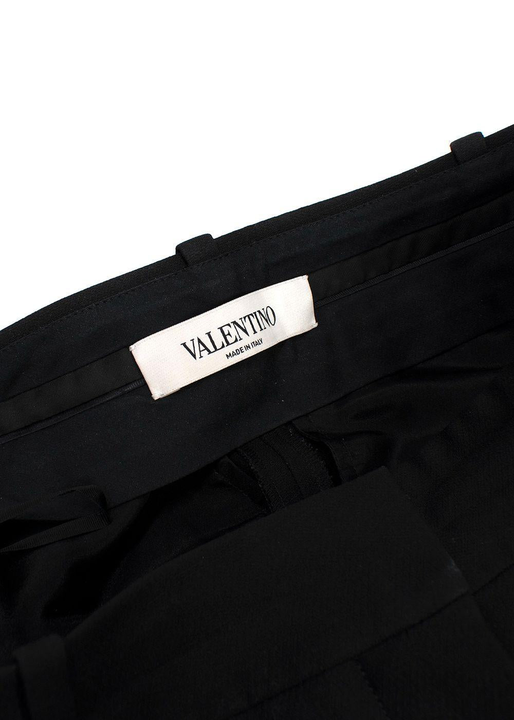 Valentino Black Tailored Cropped Trousers