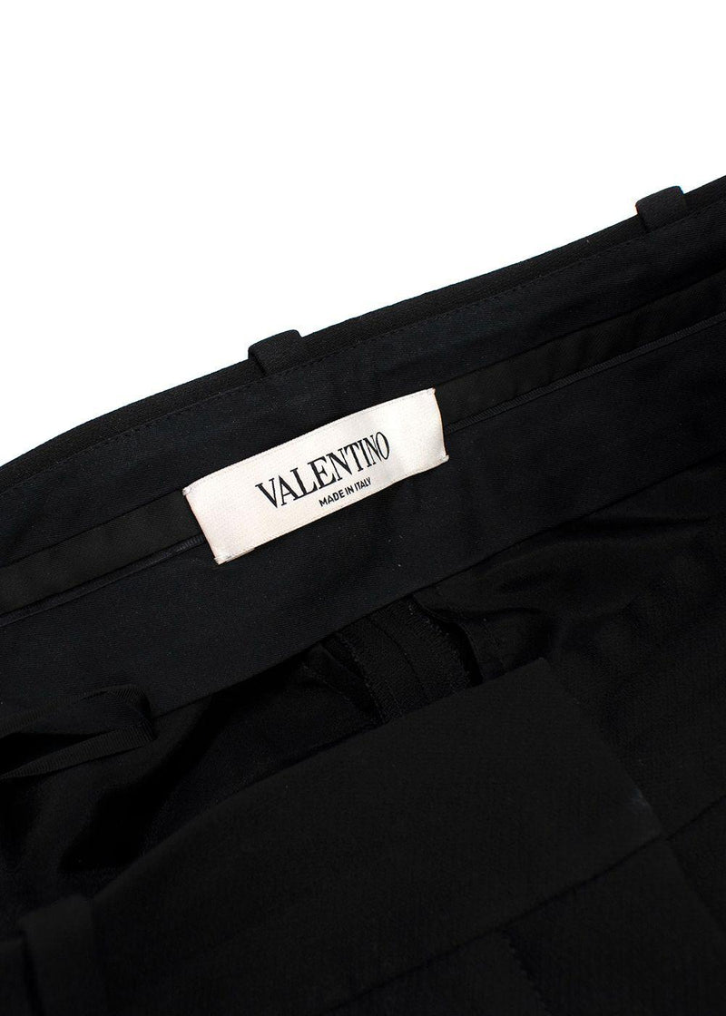 Valentino Black Tailored Cropped Trousers