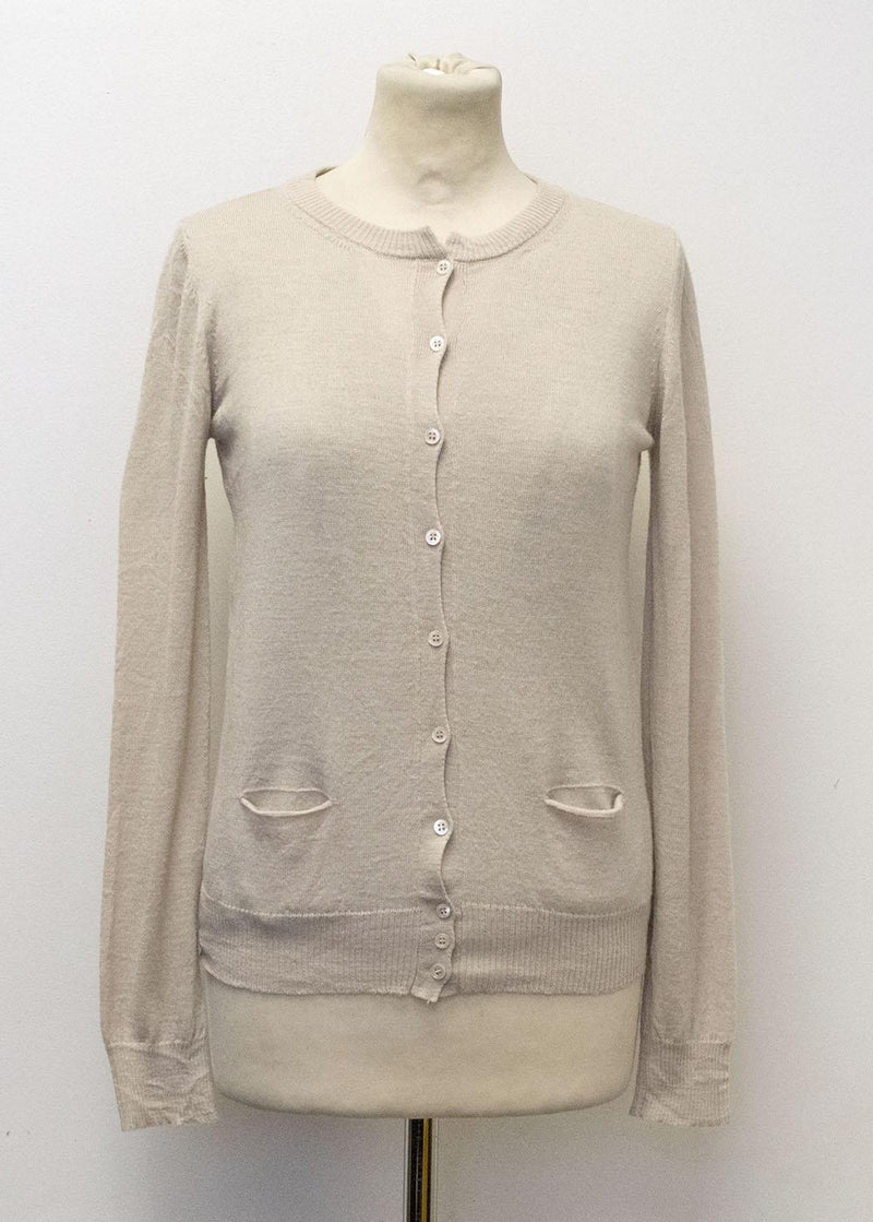 Patrizia Pepe Beige Cardigan with sewn in cami