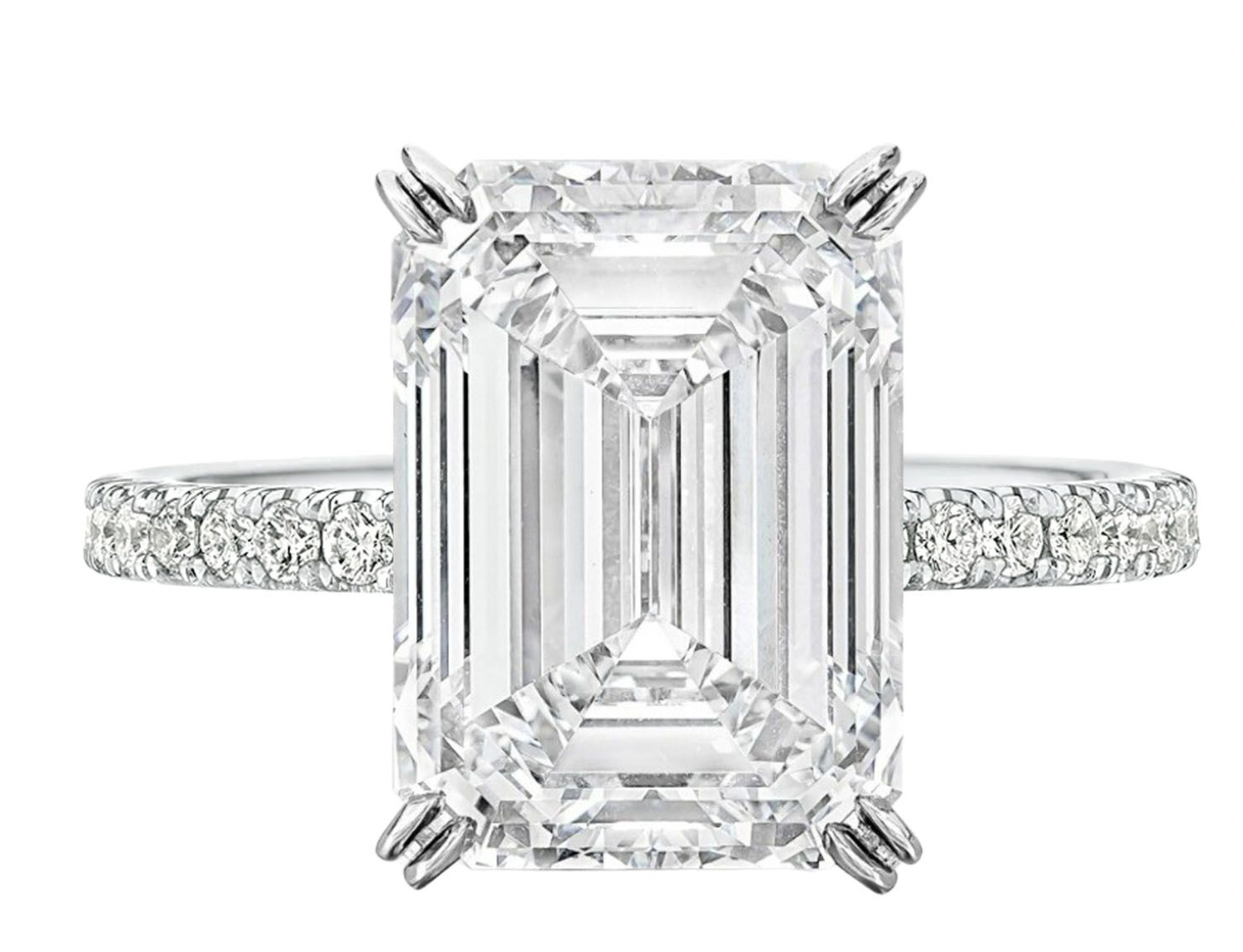 Verde 5ct IGI Certified Lab Grown Emerald Cut Diamond Ring