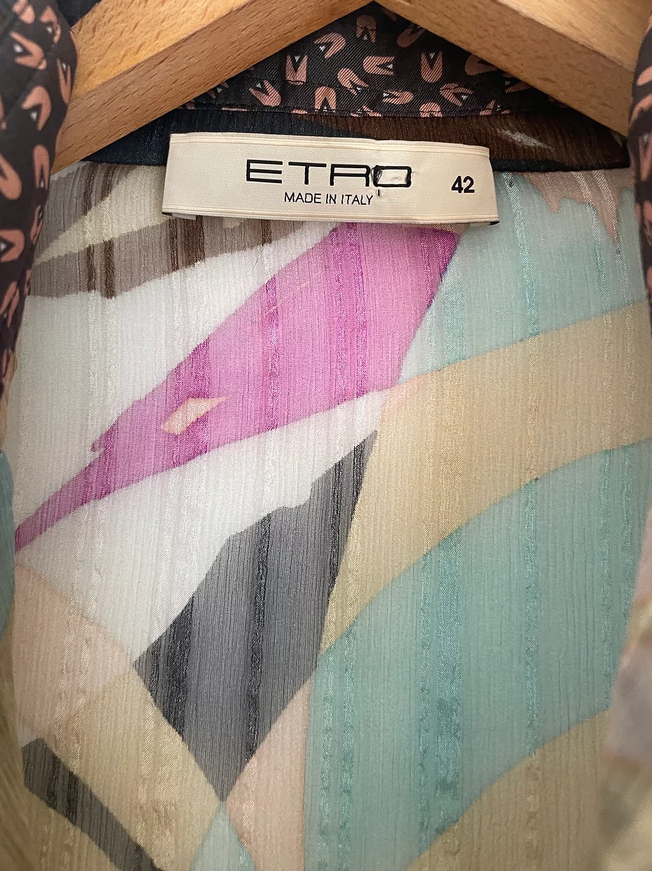 Multicolour Crinkled Silk Chiffon Wrap