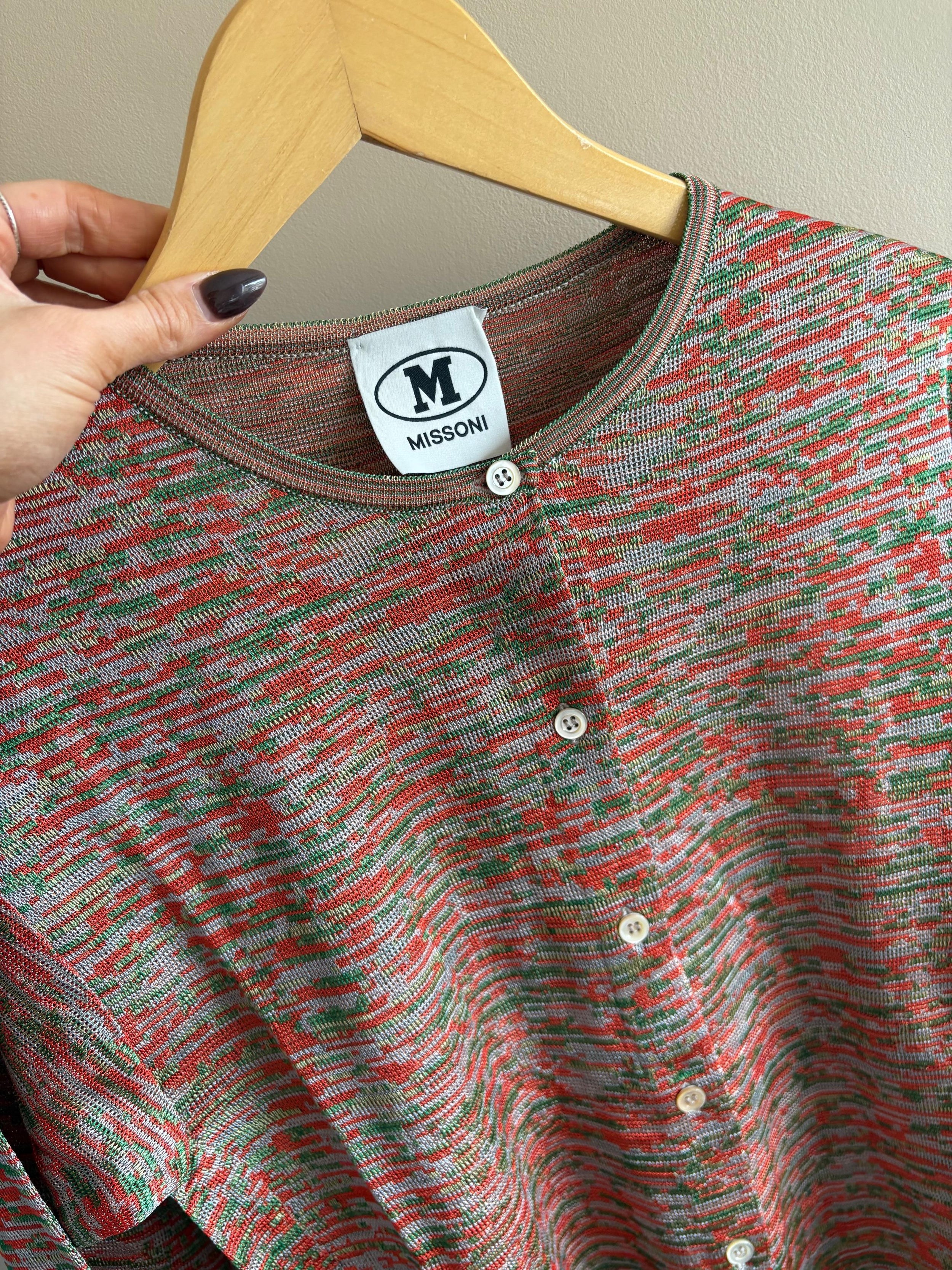 M Missoni Stretch Knit Cardigan