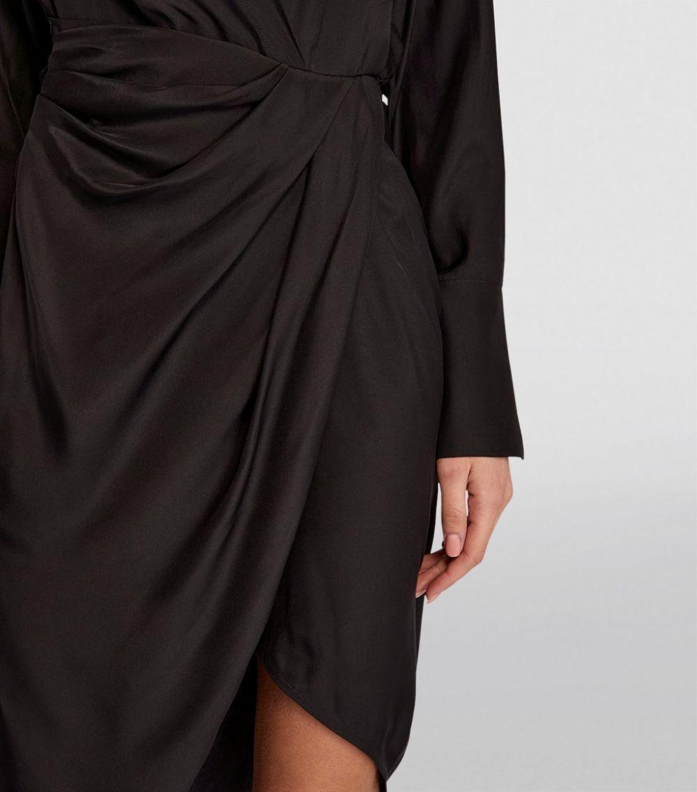 Gauge81 Black Silk Puno Shirt Dress
