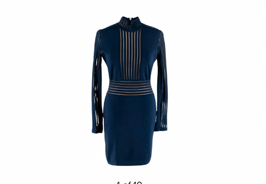 Balmain Navy Bodycon Dress