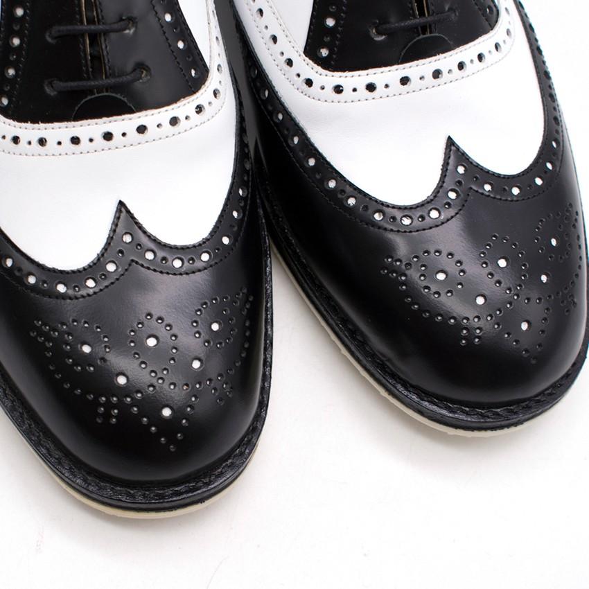 T & F Slack Shoemakers Monochrome Leather Brogues