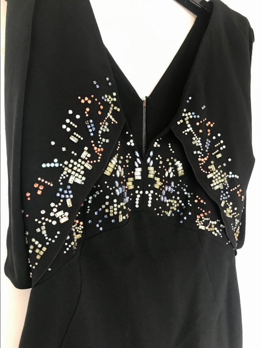 Antonio Berardi Black Embellished Mini Dress