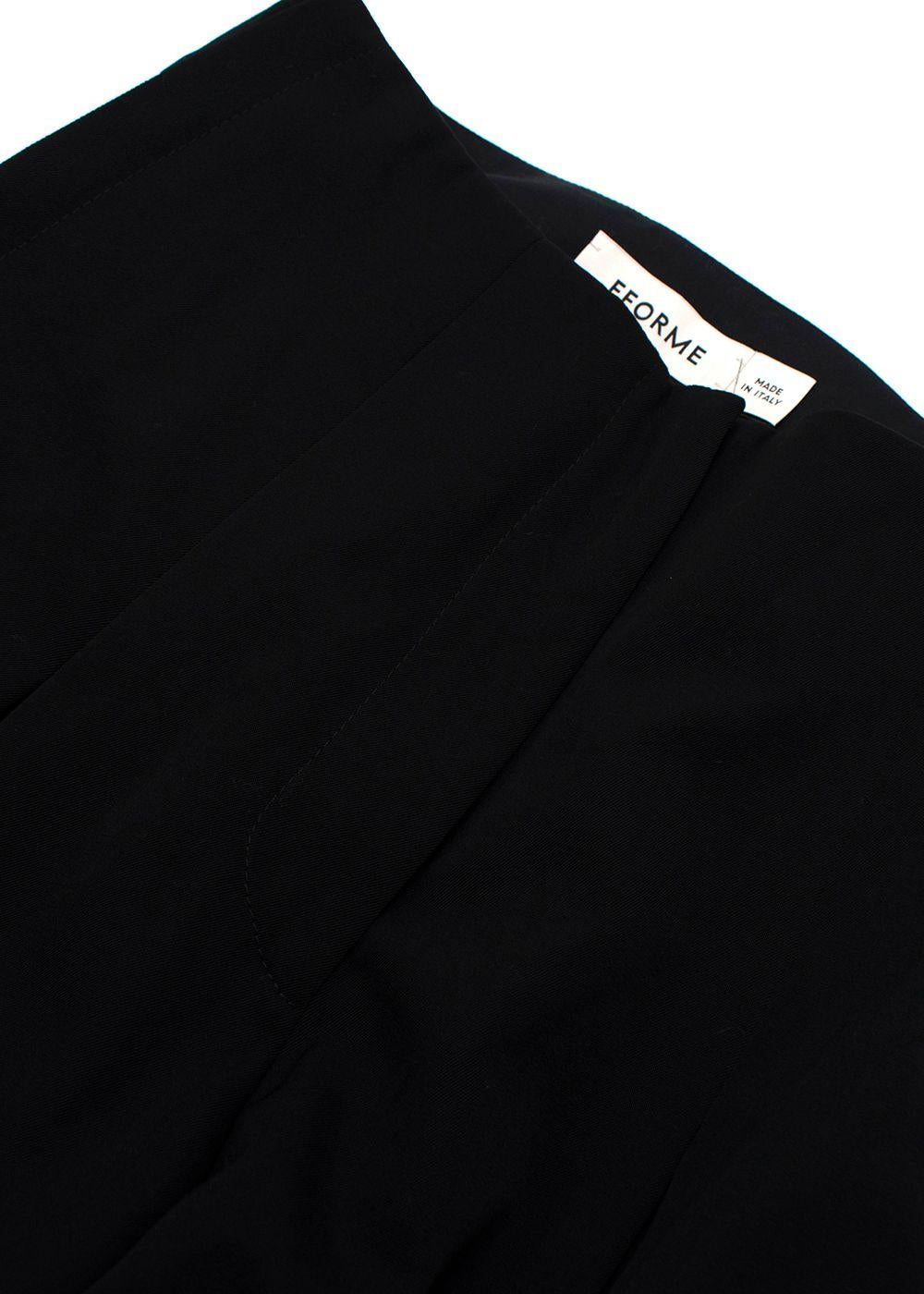 FFORME Black Faye High Waisted Wool Trousers