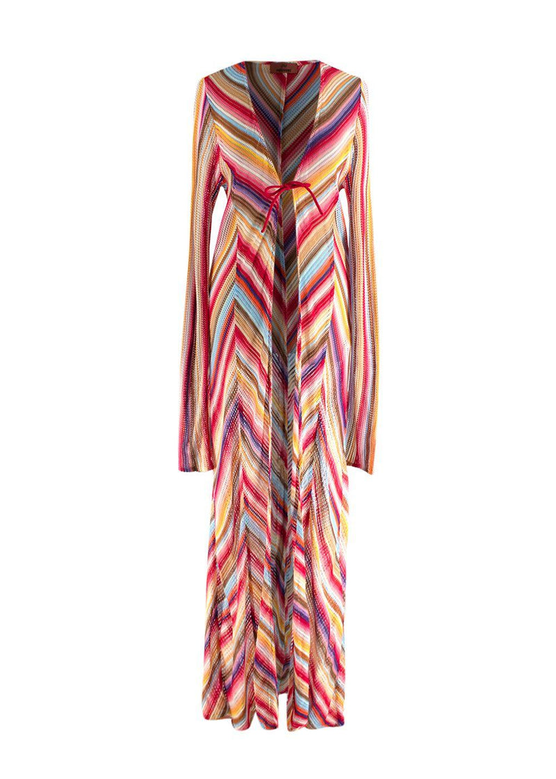 Missoni Crochet Multicoloured Maxi Cover Up Cardigan