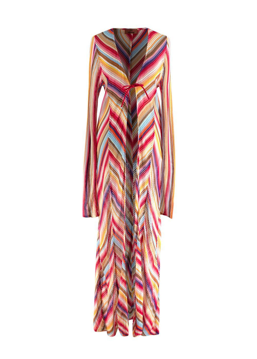 Missoni Crochet Multicoloured Maxi Cover Up Cardigan