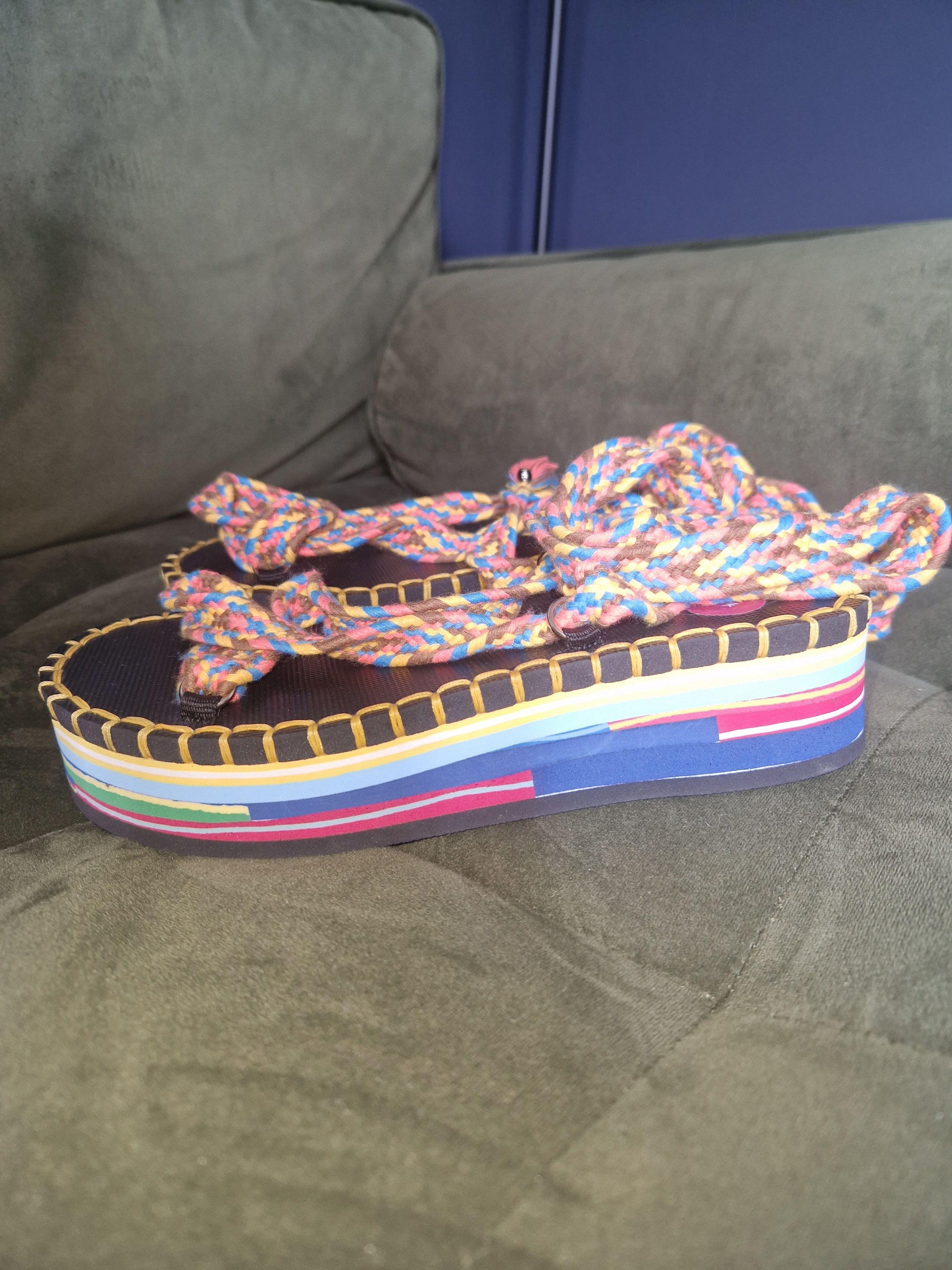 Lou Braided Cord Platform Sandals