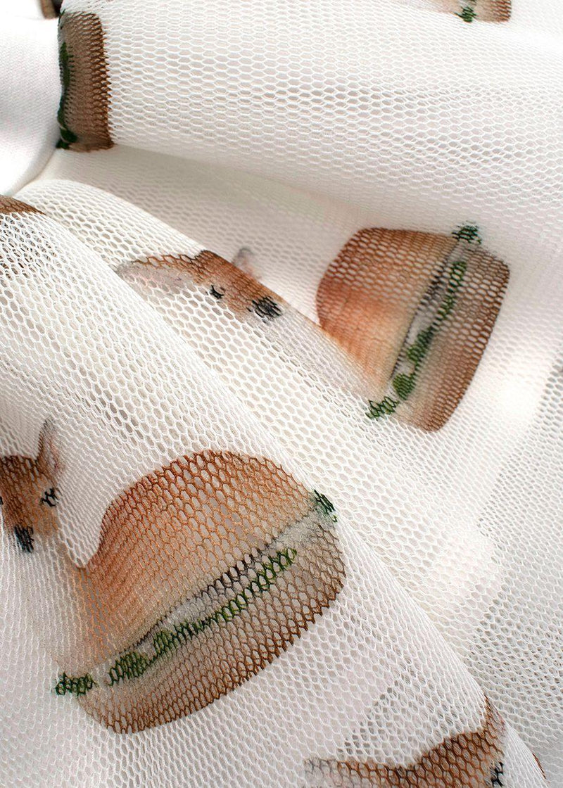 Deer Burger Printed Tulle Skirt