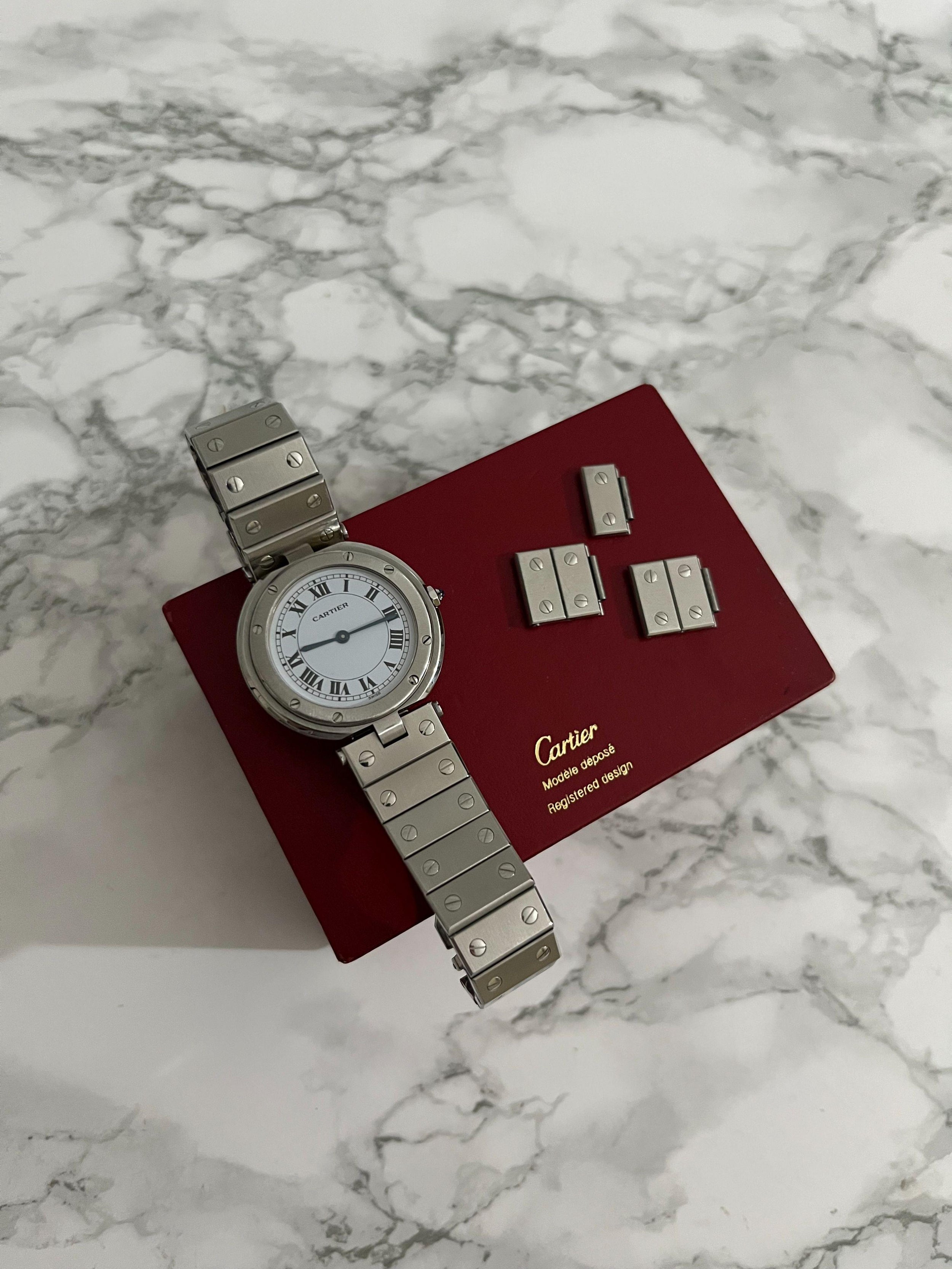 Cartier Santos Round Stainless Steel Watch