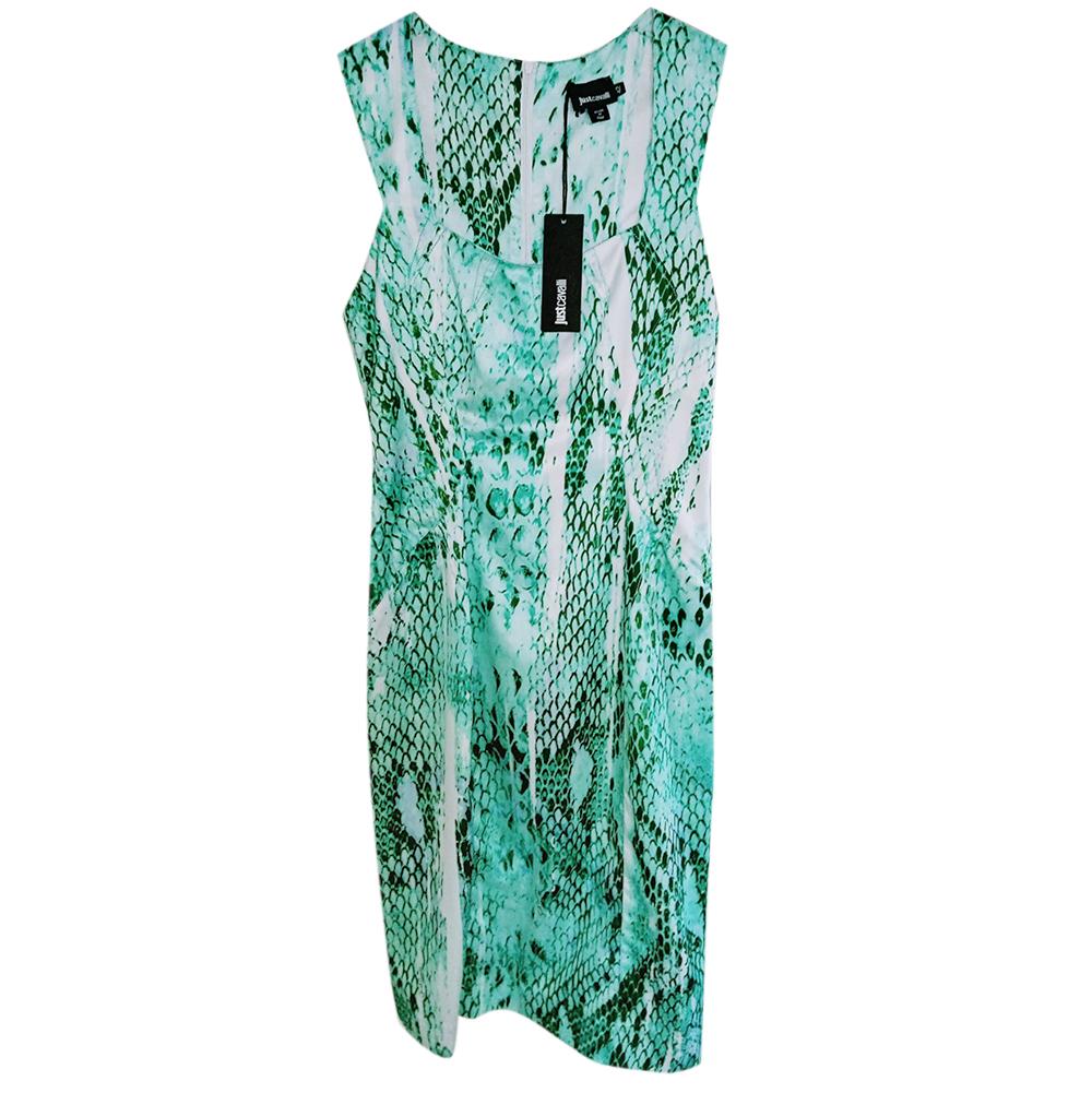 Just Cavalli Snake Print Green Dress