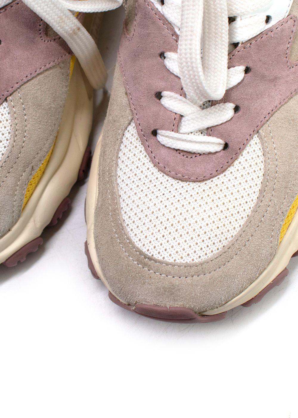 Valentino Suede, Mesh & Leather Chunky Sneakers