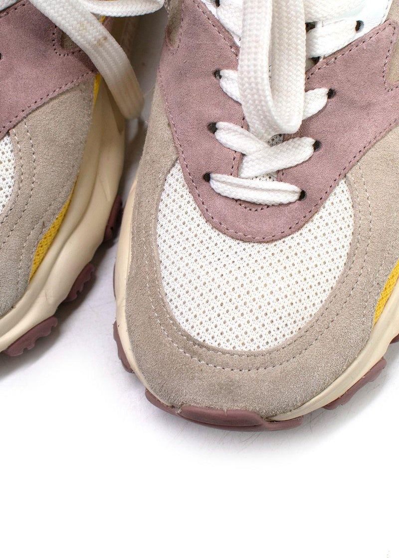 Valentino Suede, Mesh & Leather Chunky Sneakers