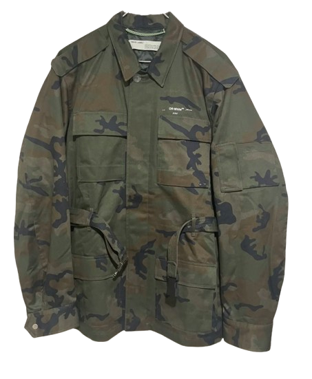 Virgil Abloh Belted Camouflage Jacket