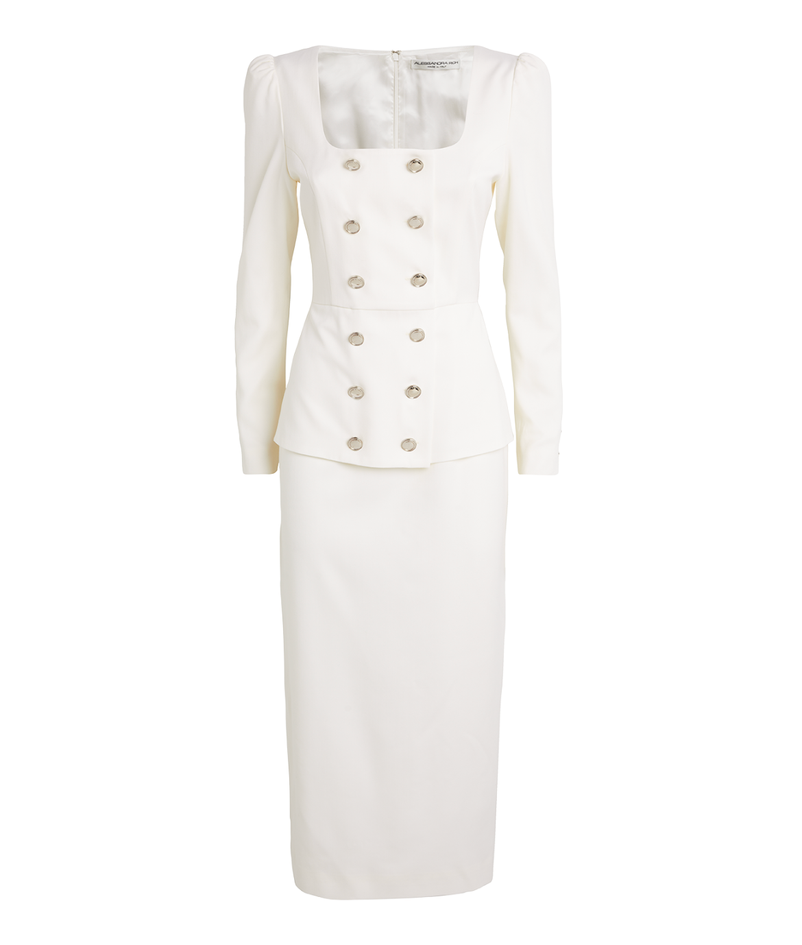 Alessandra Rich  Light Wool Double Breasted Dress