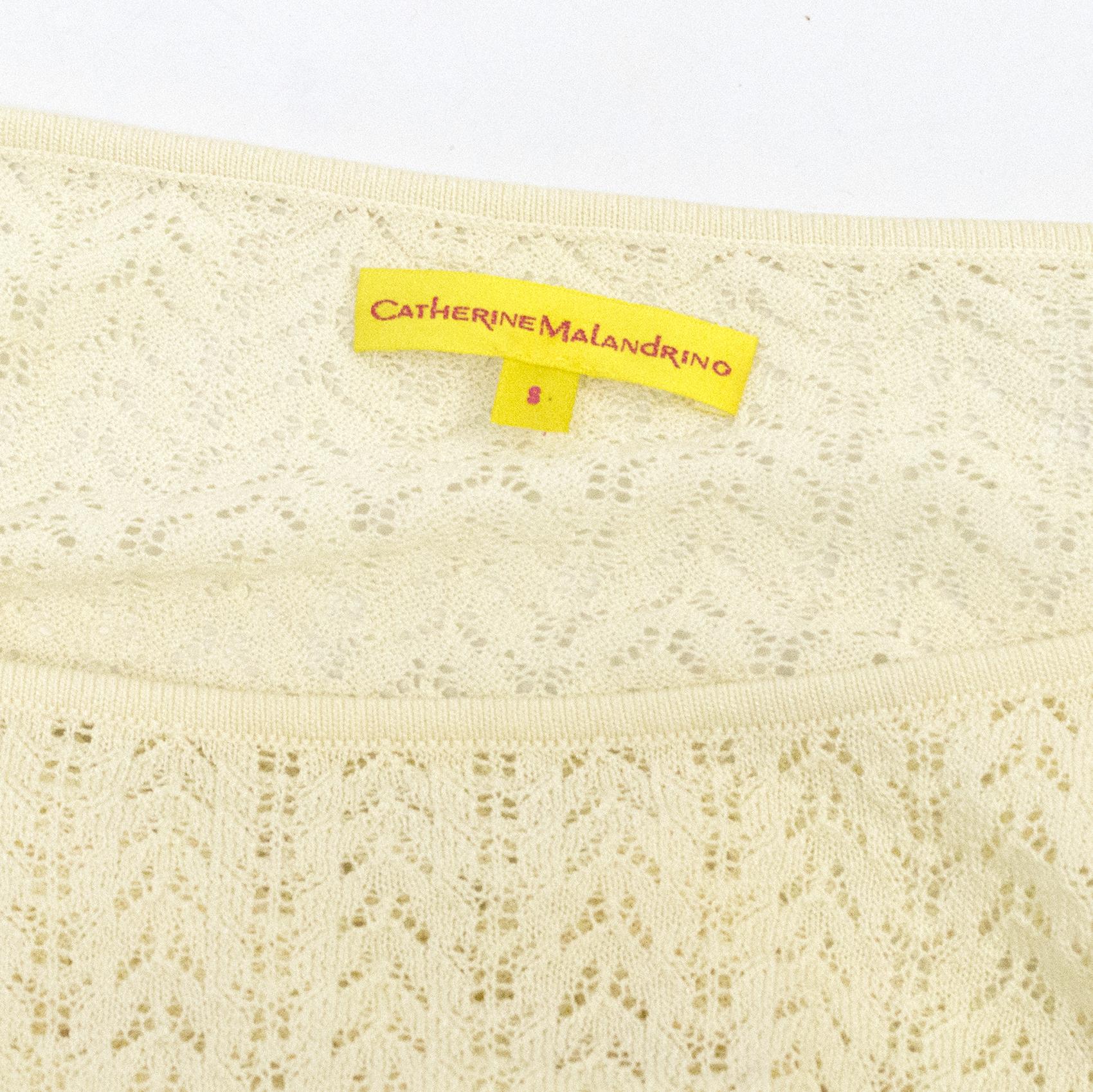 Catherine Malandrino Cream Fine Crochet Jumper