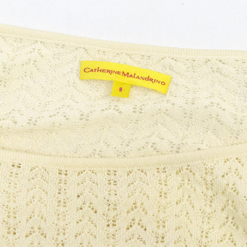 Catherine Malandrino Cream Fine Crochet Jumper